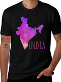 India Map Graphic Tee - Mens Black T-Shirt product image 1