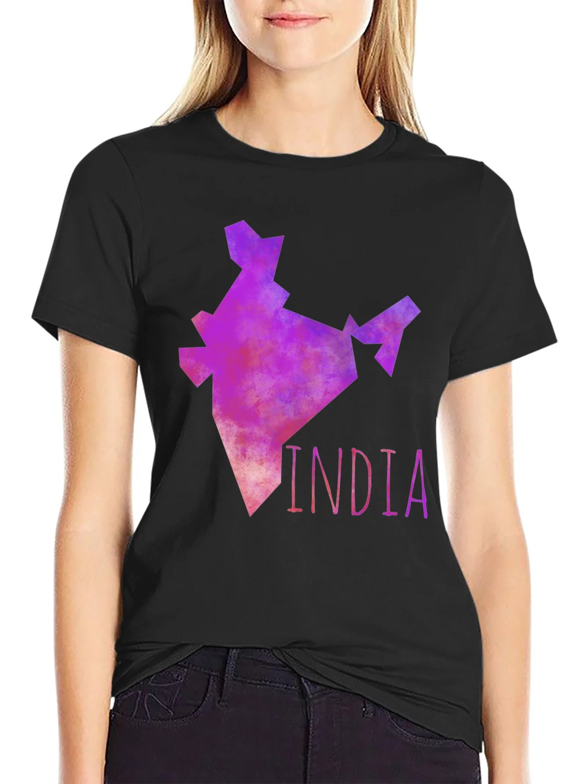 India Map Graphic Tee - Mens Black T-Shirt product image 2