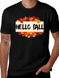 Hello Fall Leaves Graphic Tee - Autumn T-Shirt product image 1