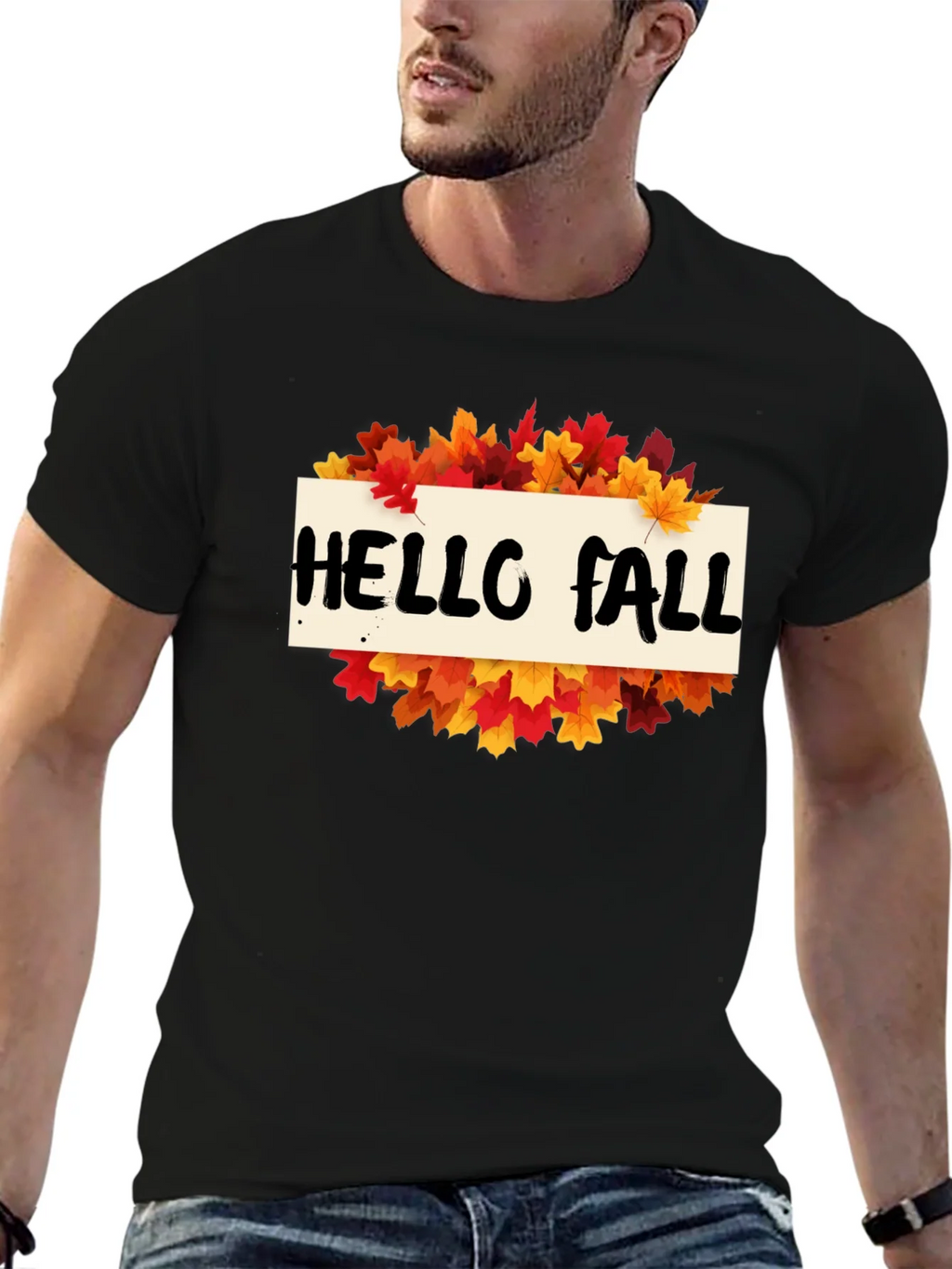 Hello Fall Leaves Graphic Tee - Autumn T-Shirt product image 6