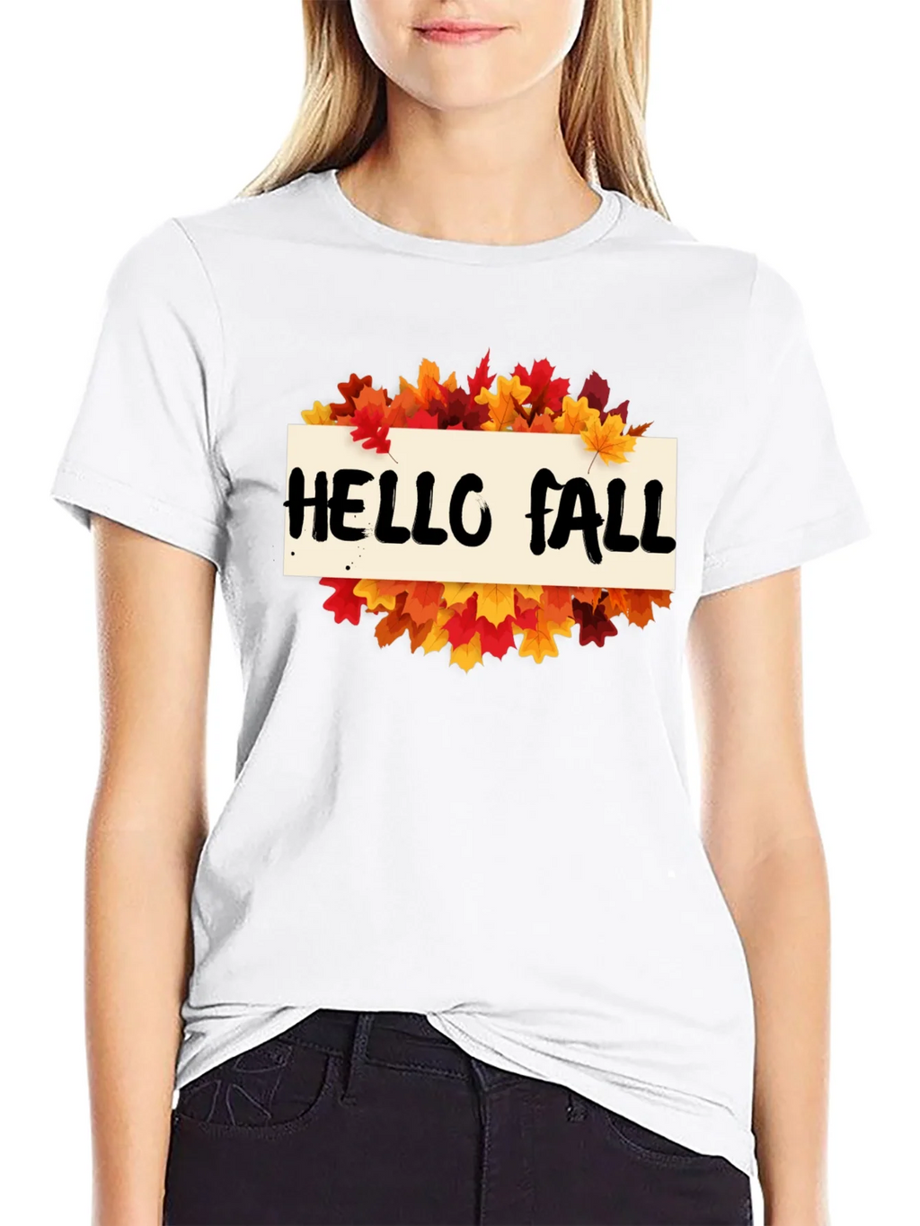 Hello Fall Leaves Graphic Tee - Autumn T-Shirt product image 8