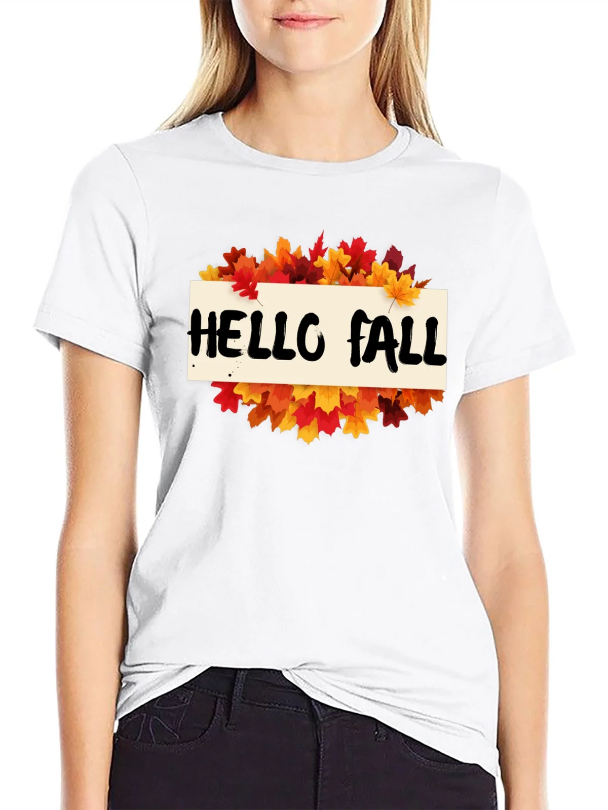 Hello Fall Leaves Graphic Tee - Autumn T-Shirt product image 8