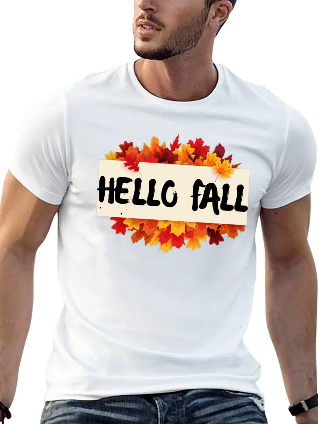 Hello Fall Leaves Graphic Tee - Autumn T-Shirt product image 12