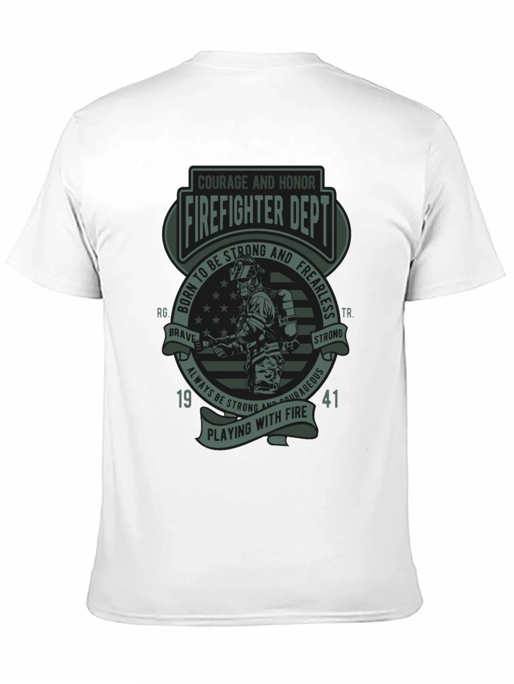 Firefighter Dept. T-Shirt - Courage & Honor Design product image 10