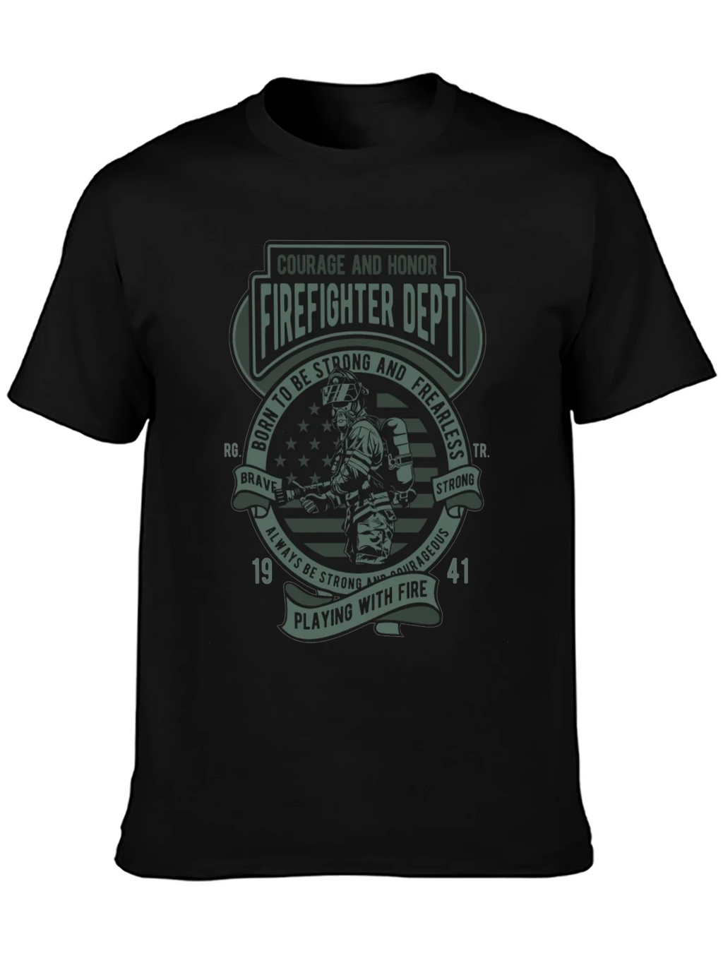 Firefighter Dept. T-Shirt - Courage & Honor Design product image 3