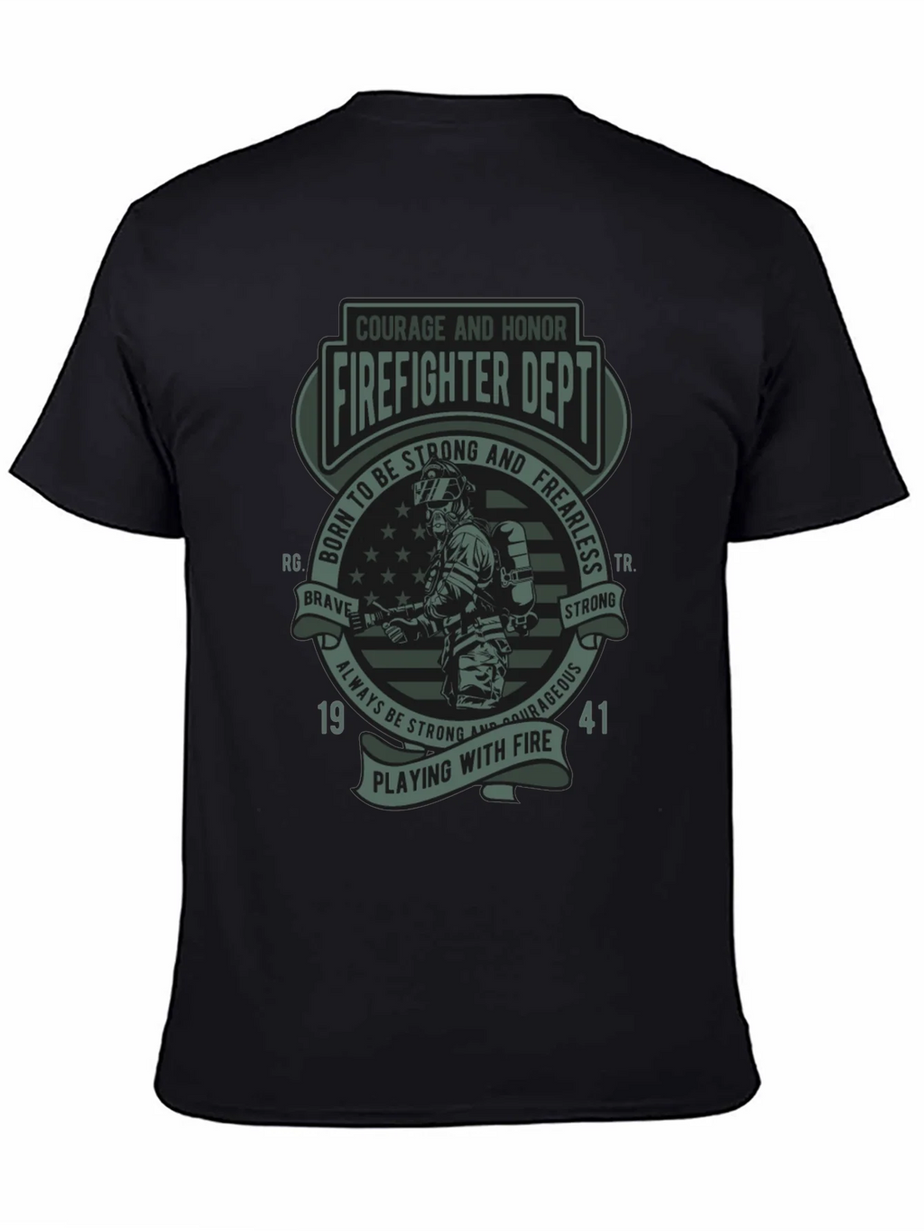 Firefighter Dept. T-Shirt - Courage & Honor Design product image 4