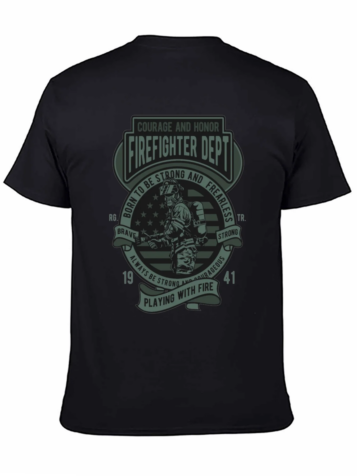 Firefighter Dept. T-Shirt - Courage & Honor Design product image 4