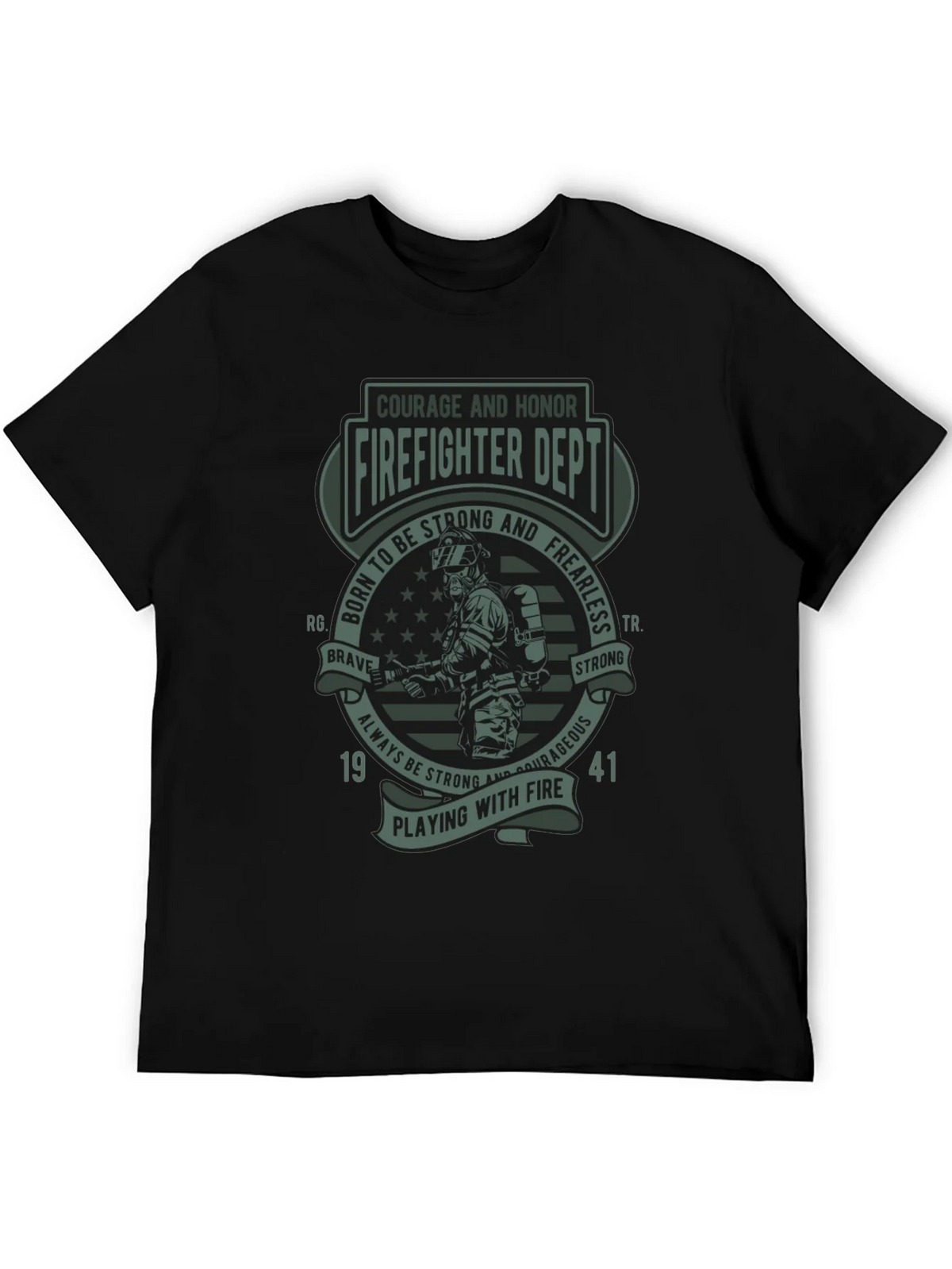 Firefighter Dept. T-Shirt - Courage & Honor Design product image 5