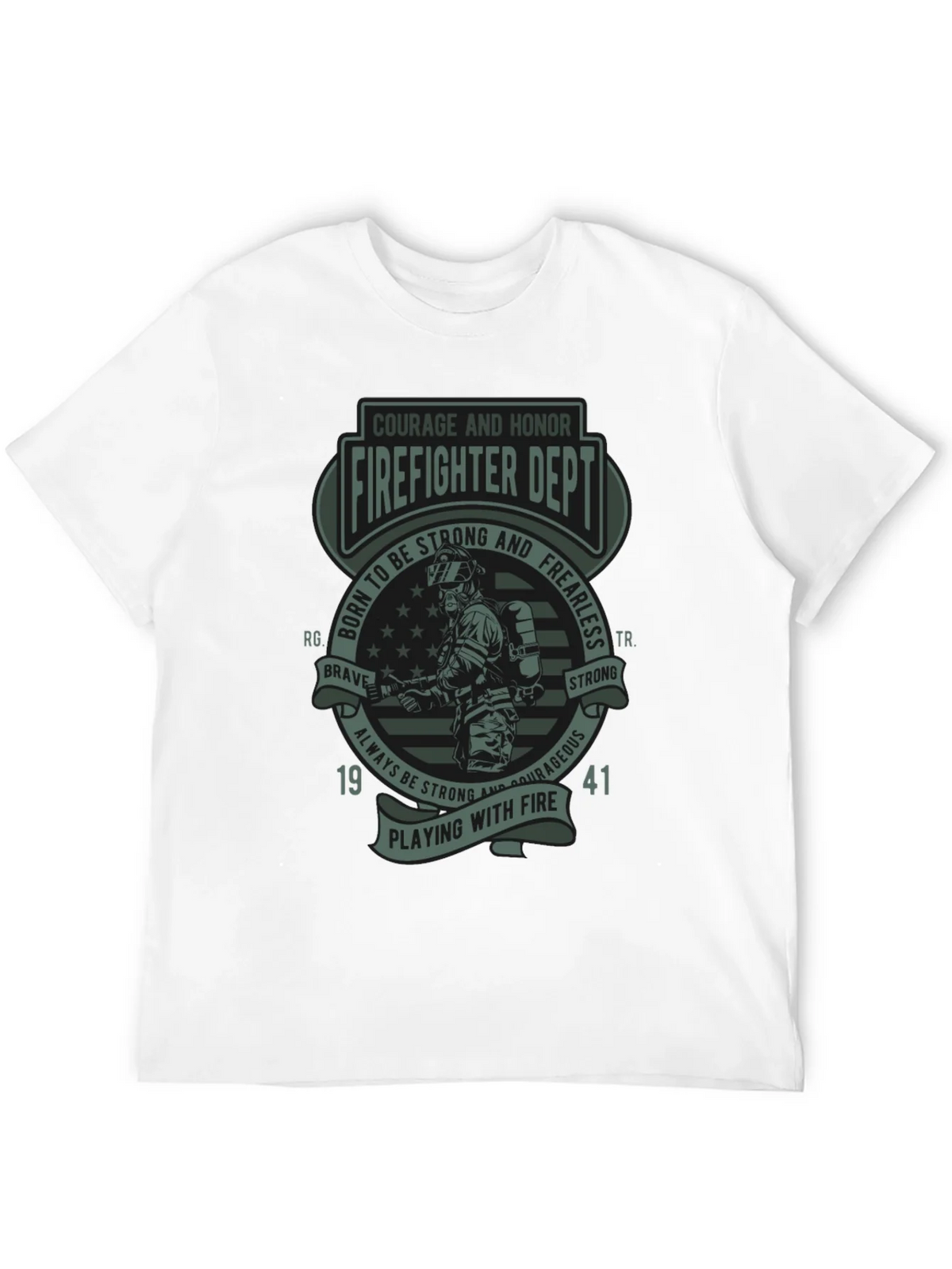 Firefighter Dept. T-Shirt - Courage & Honor Design product image 11