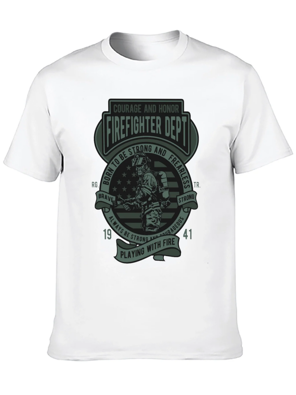 Firefighter Dept. T-Shirt - Courage & Honor Design product image 9