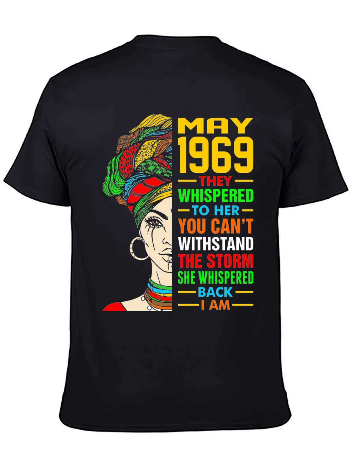 May 1969 T-Shirt - African Queen Empowering Birthday Tee product image 3