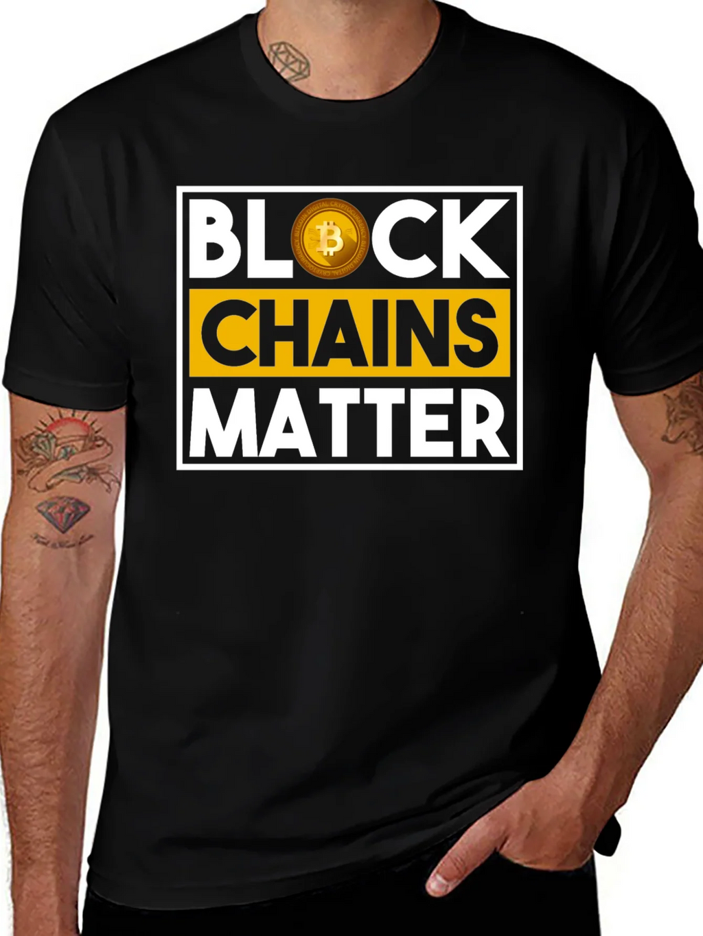 Block Chains Matter Bitcoin T-Shirt product image 1