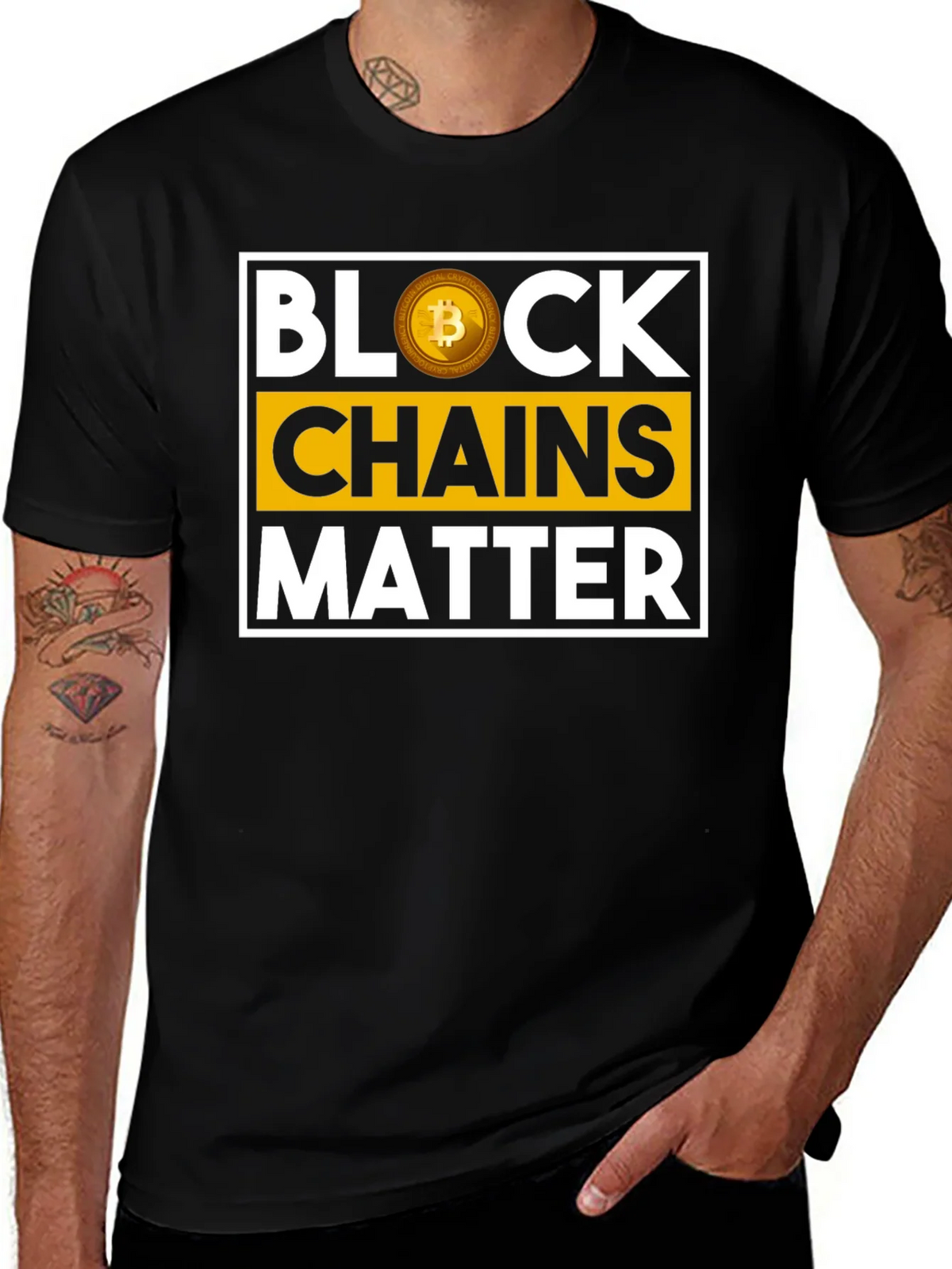 Block Chains Matter Bitcoin T-Shirt product image 1