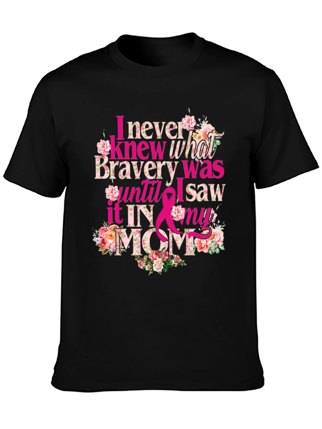 Bravery in My Mom Breast Cancer Awareness T-Shirt product image 3