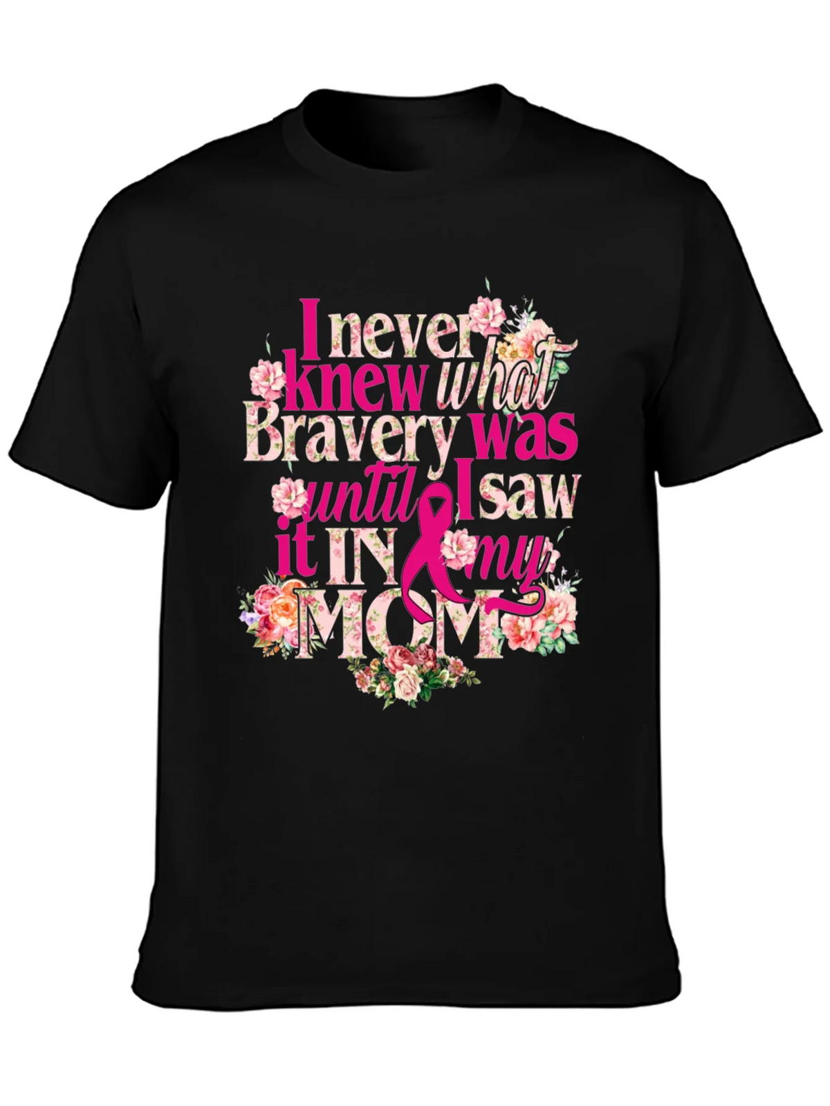 Bravery in My Mom Breast Cancer Awareness T-Shirt product image 3