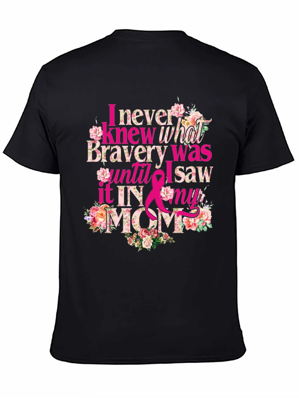 Bravery in My Mom Breast Cancer Awareness T-Shirt product image 4
