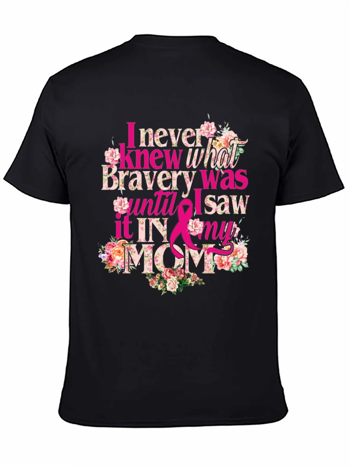 Bravery in My Mom Breast Cancer Awareness T-Shirt product image 4