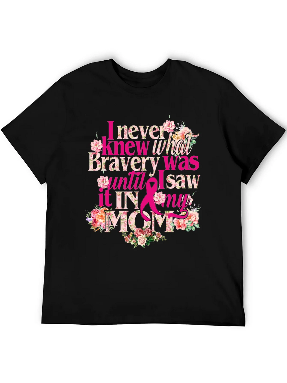 Bravery in My Mom Breast Cancer Awareness T-Shirt product image 5