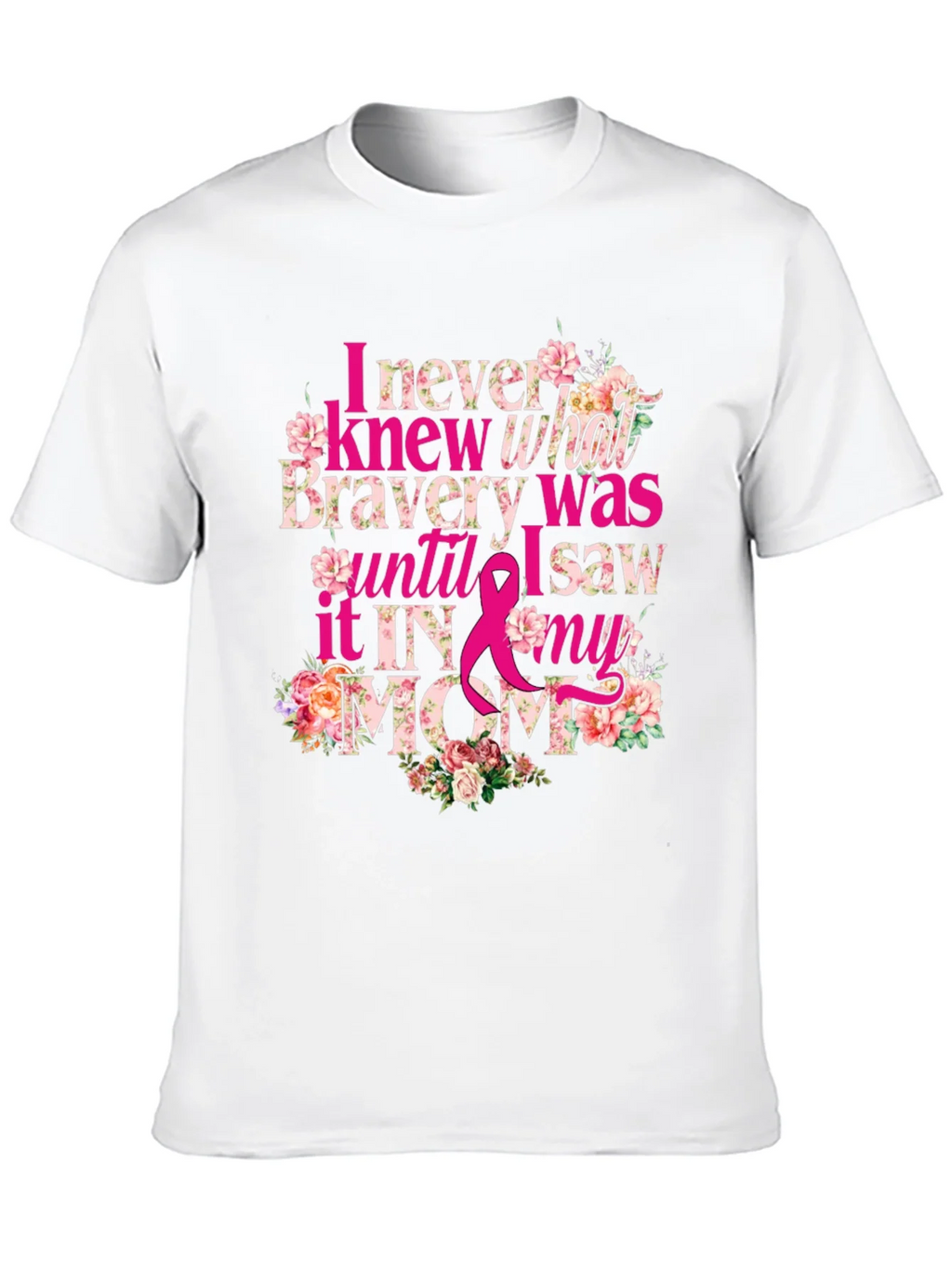 Bravery in My Mom Breast Cancer Awareness T-Shirt product image 9
