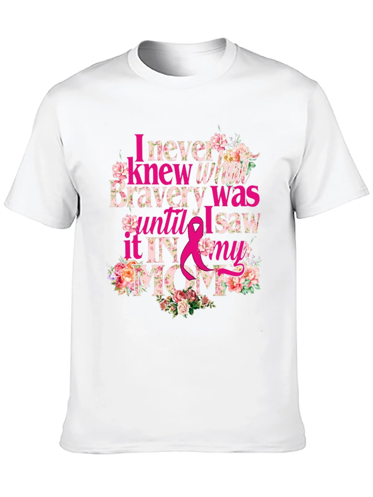 Bravery in My Mom Breast Cancer Awareness T-Shirt product image 9