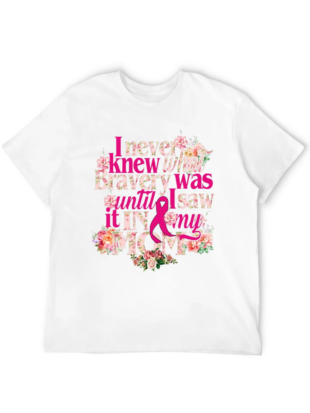 Bravery in My Mom Breast Cancer Awareness T-Shirt product image 11