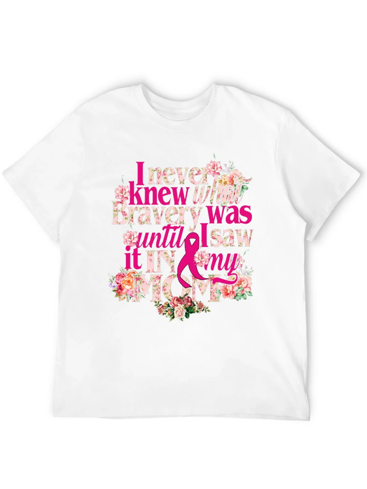 Bravery in My Mom Breast Cancer Awareness T-Shirt product image 11