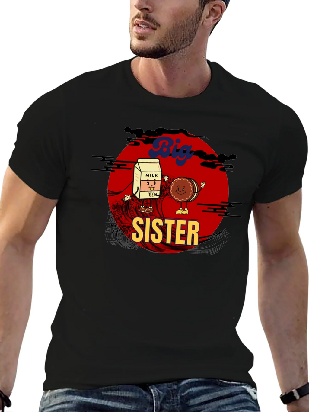 Big Sister Milk & Cookie Graphic T-Shirt product image 6