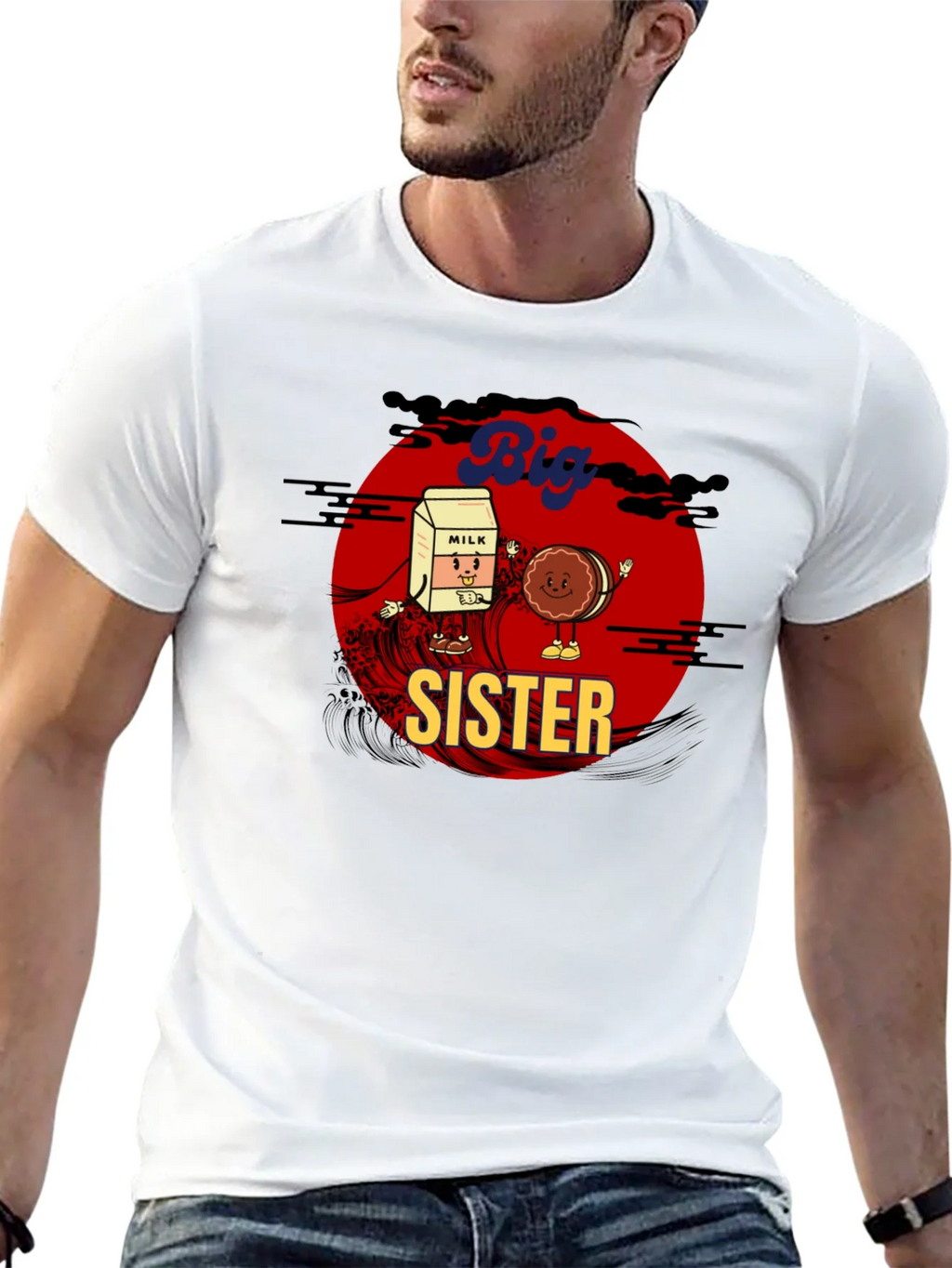 Big Sister Milk & Cookie Graphic T-Shirt product image 12