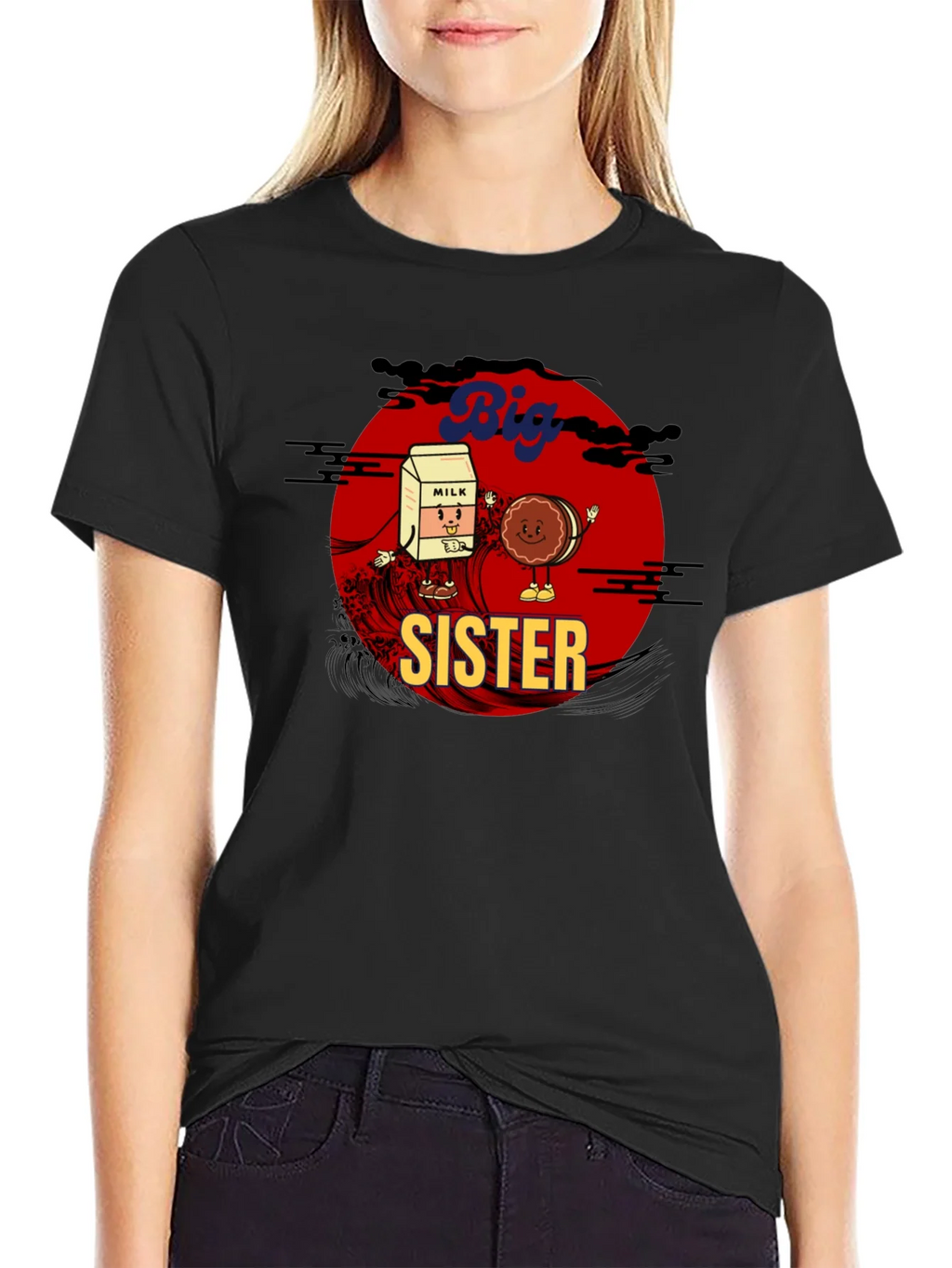 Big Sister Milk & Cookie Graphic T-Shirt product image 2