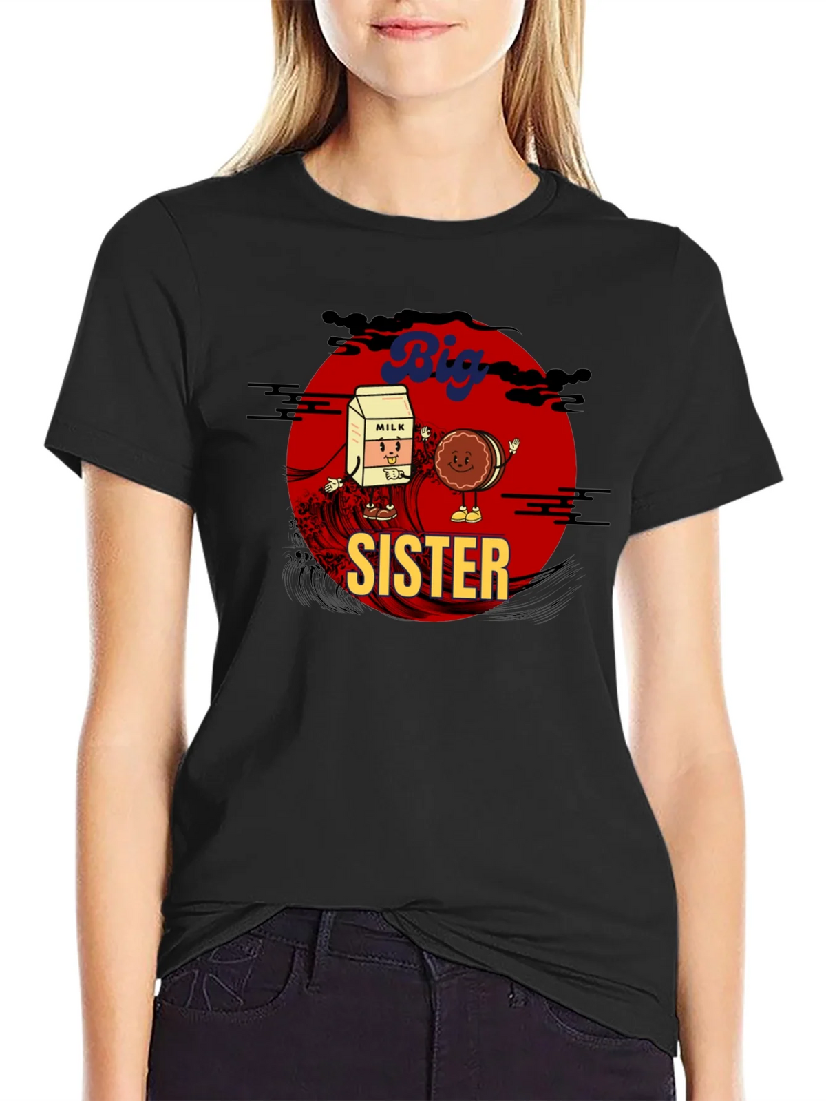 Big Sister Milk & Cookie Graphic T-Shirt product image 2