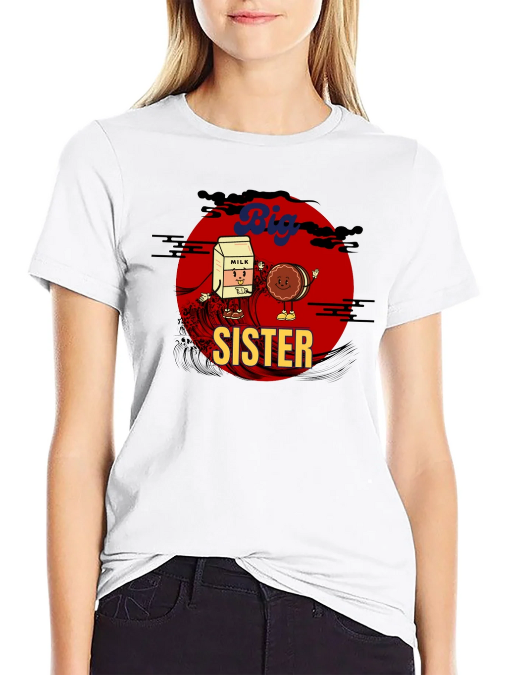 Big Sister Milk & Cookie Graphic T-Shirt product image 8