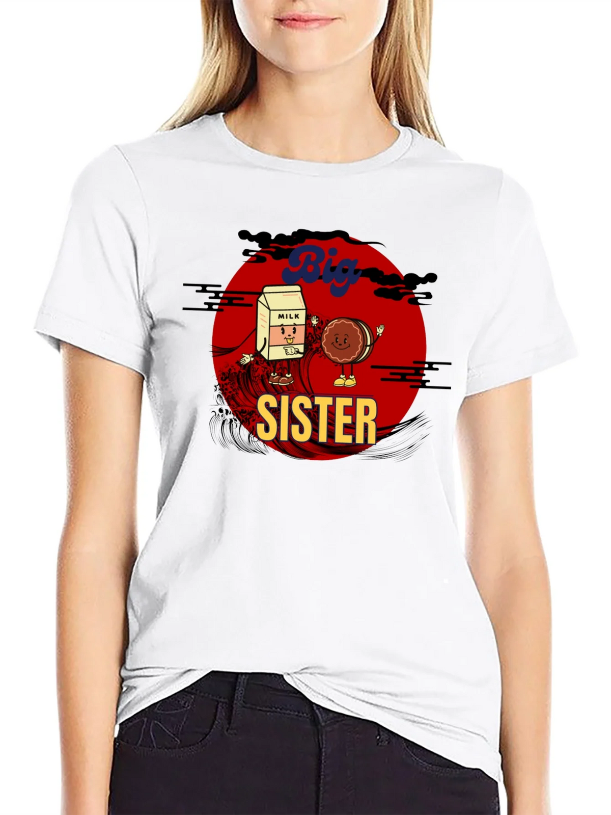 Big Sister Milk & Cookie Graphic T-Shirt product image 8