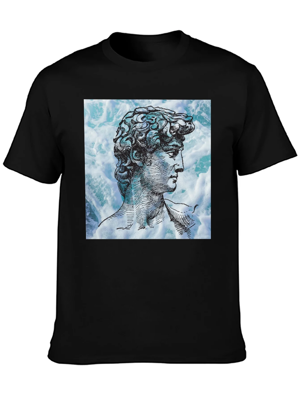 David Statue Graphic Tee - Black Cotton Blend product image 3