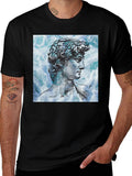 David Statue Graphic Tee - Black Cotton Blend product image 1