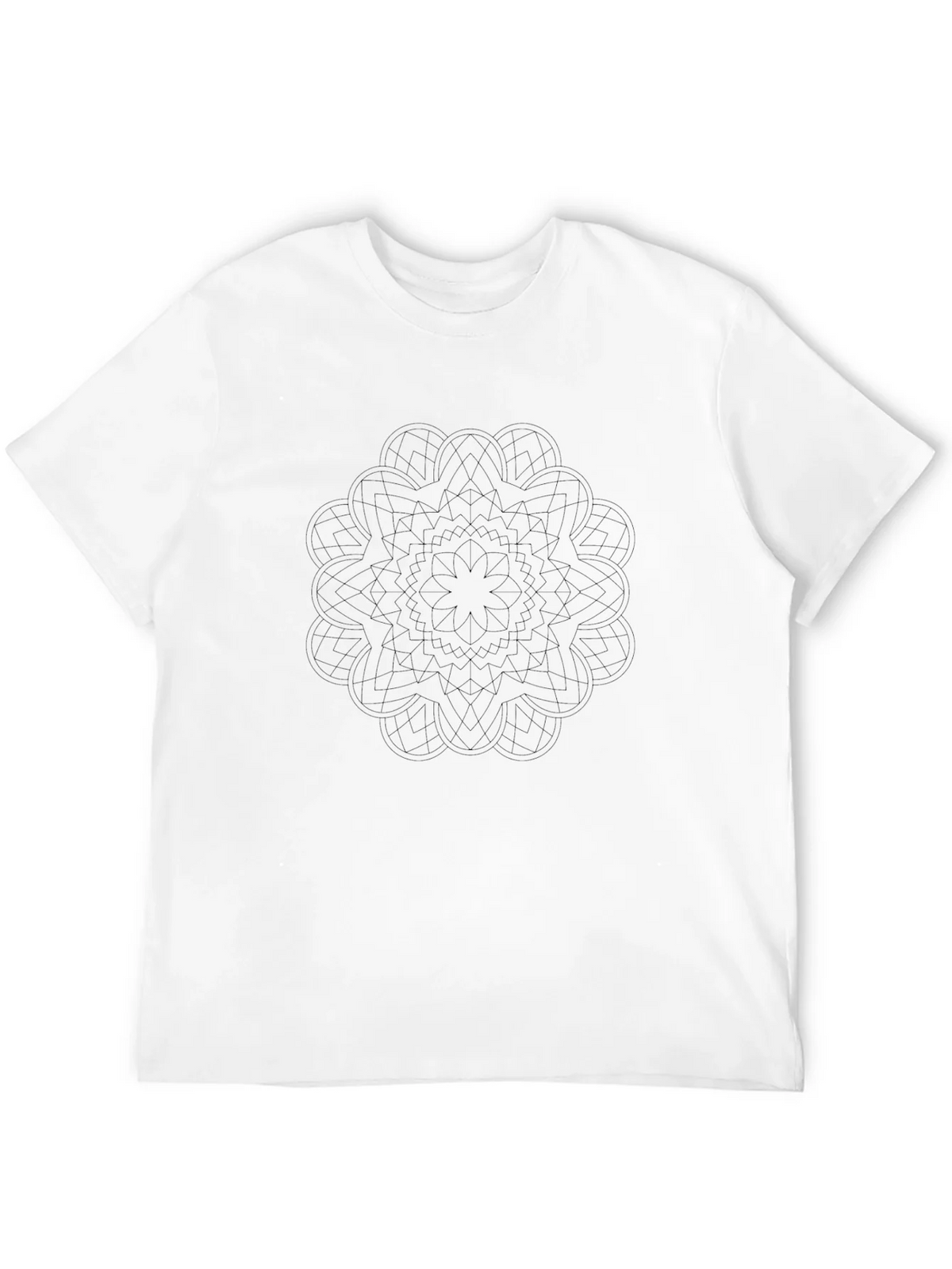 Geometric Mandala Tee - Stylish Black T-Shirt product image 11