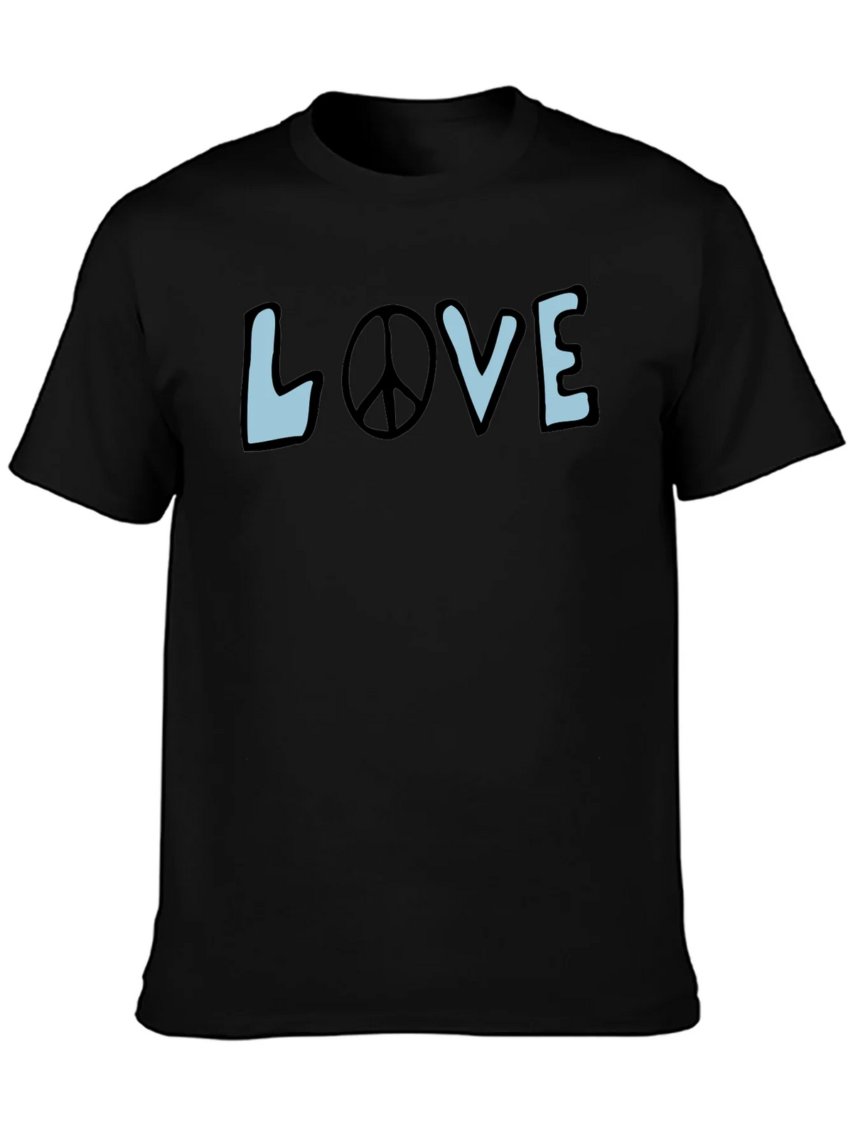 Love & Peace Graphic Tee - Black Short Sleeve Shirt product image 3
