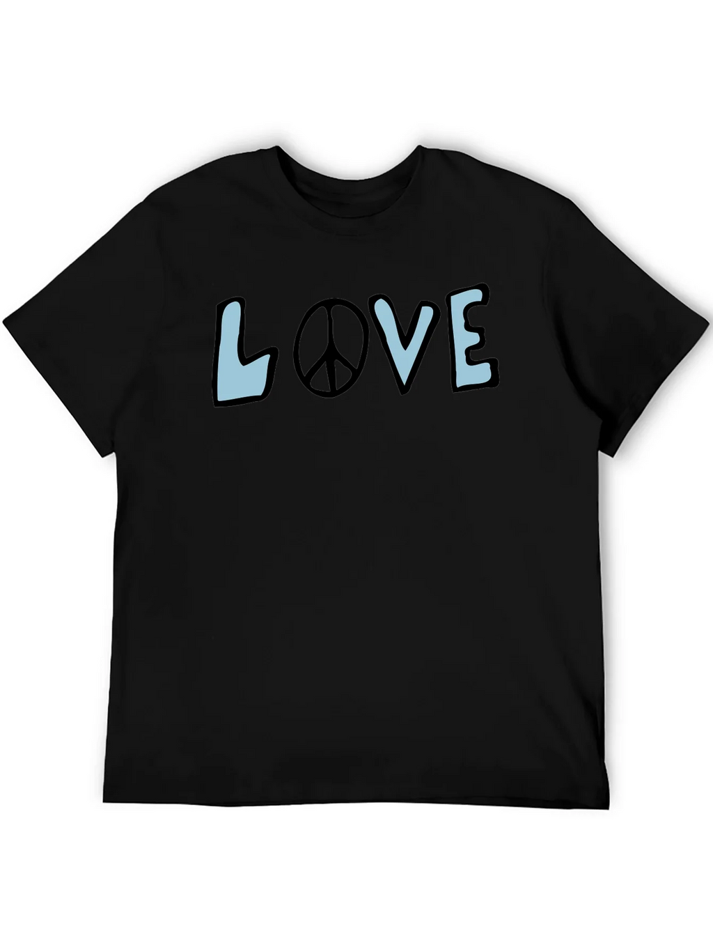 Love & Peace Graphic Tee - Black Short Sleeve Shirt product image 5