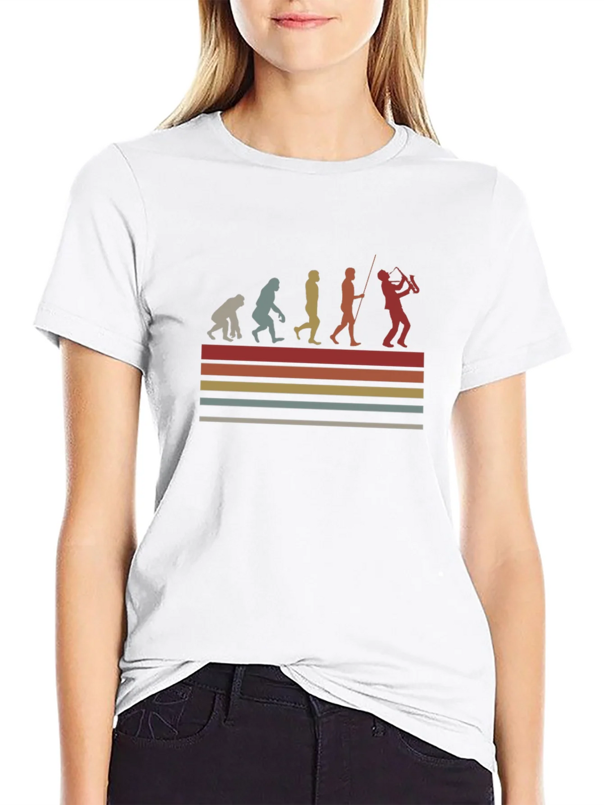 Evolution of Saxophonist T-Shirt product image 8