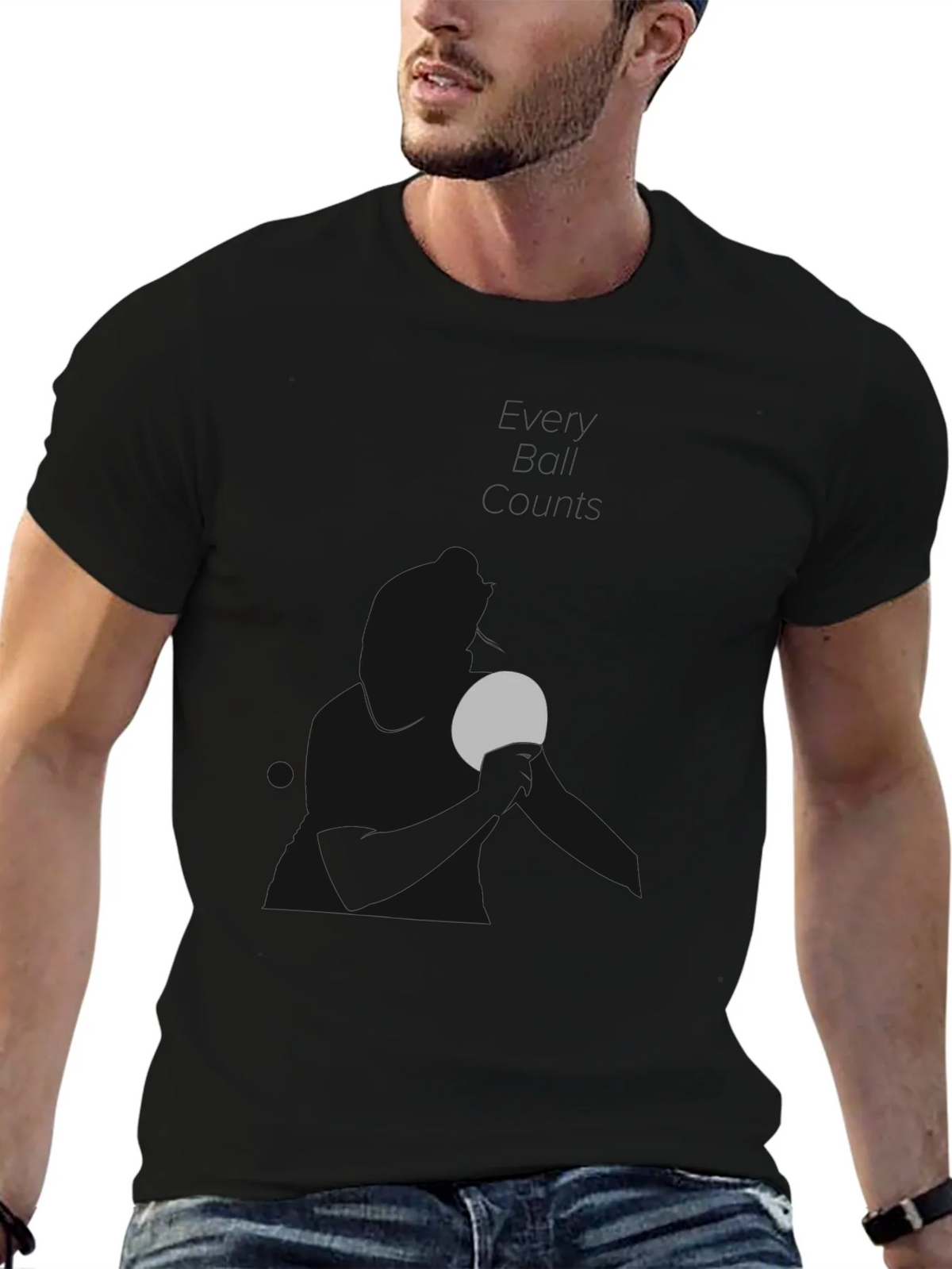 Minimalist Moon Graphic Black T-Shirt product image 6