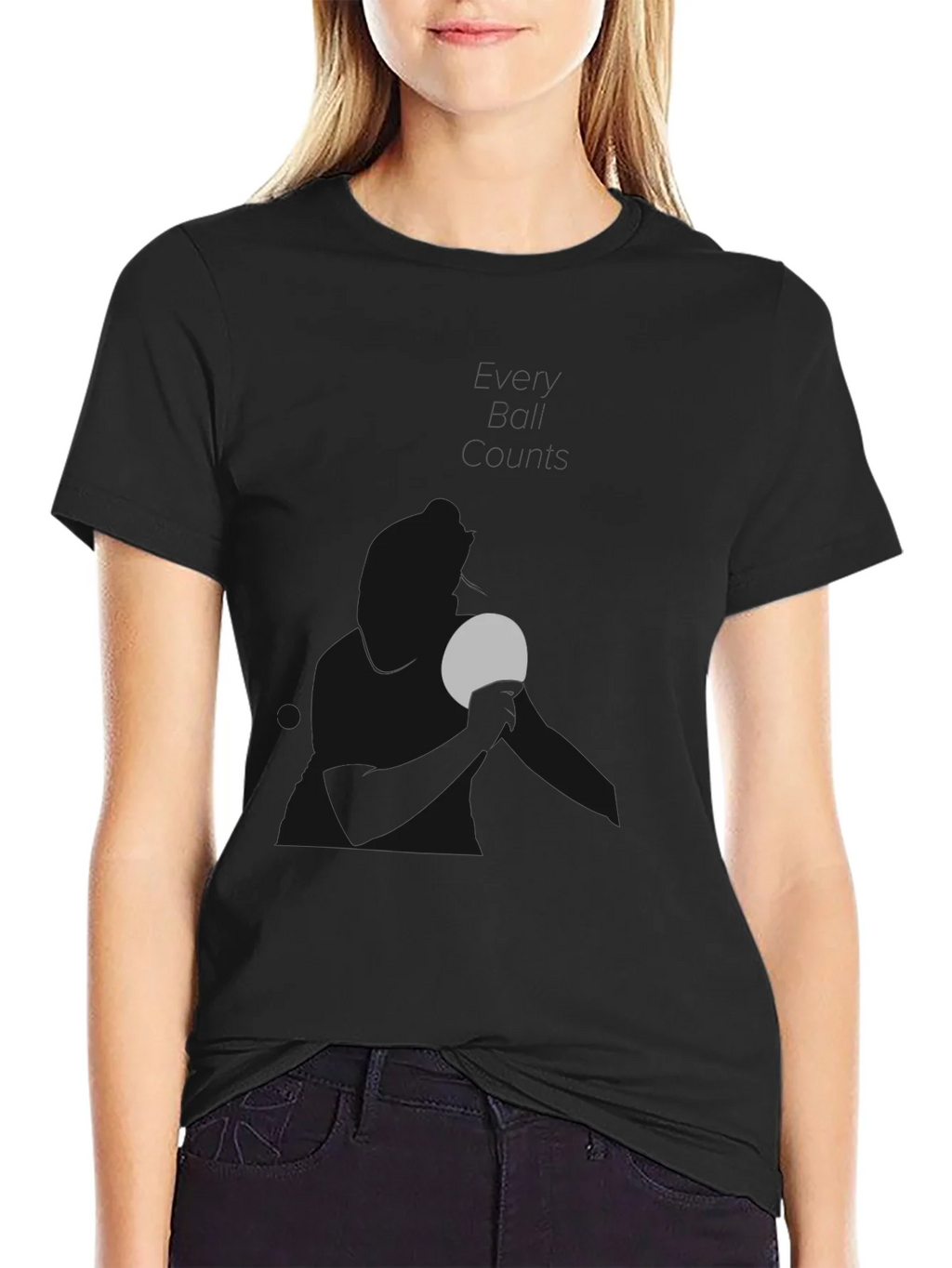 Minimalist Moon Graphic Black T-Shirt product image 2