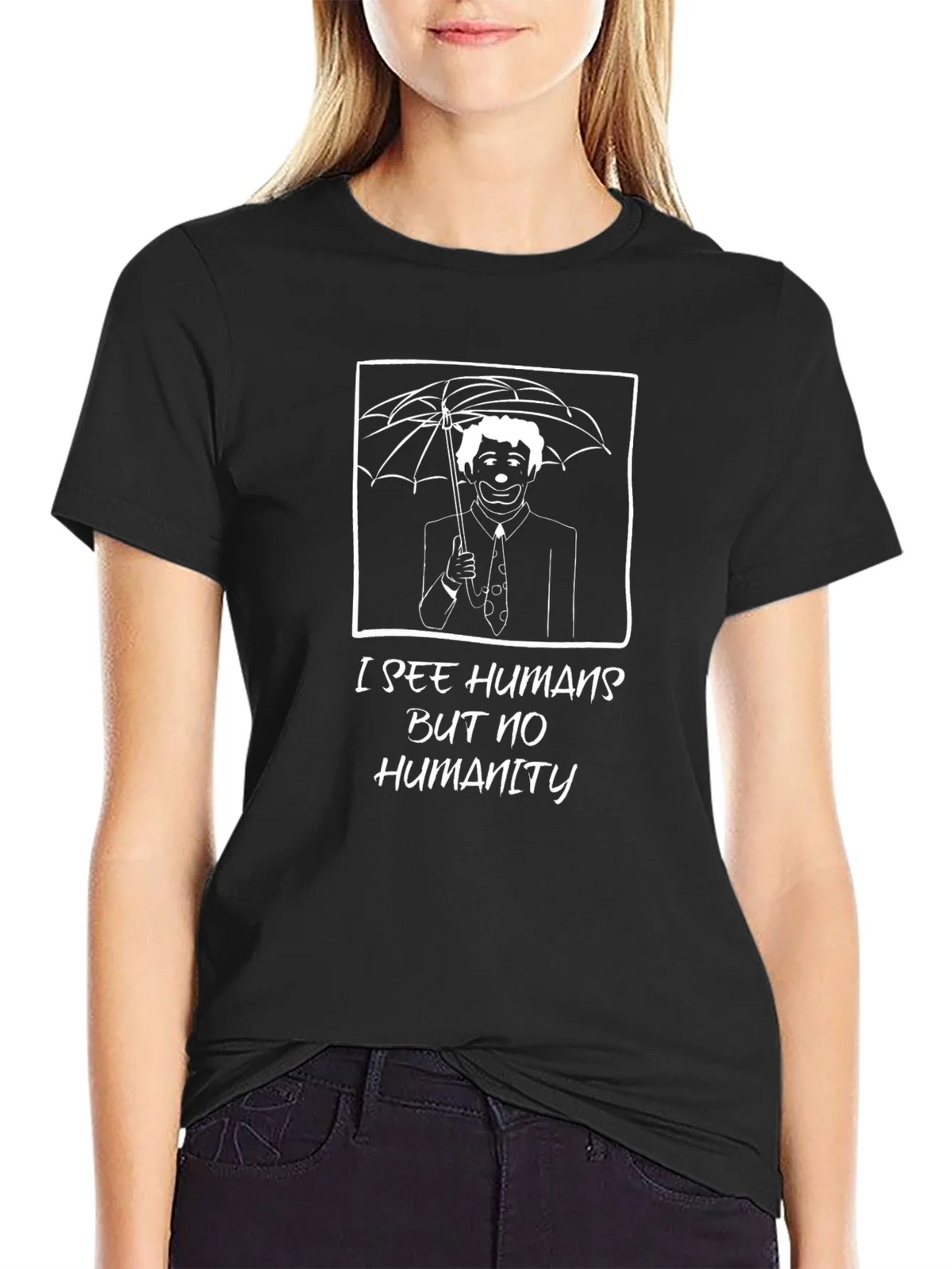 I See Humans Funny Graphic T-Shirt product image 2