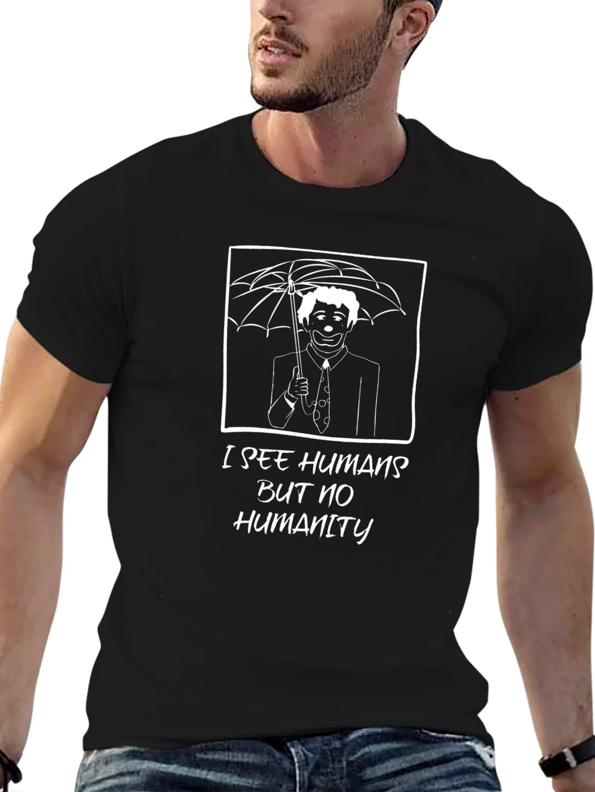 I See Humans Funny Graphic T-Shirt product image 6