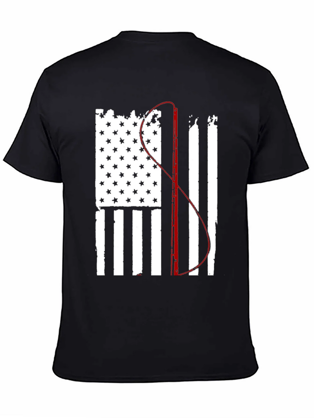 Fishing Flag Graphic Tee - Patriotic Angler product image 3
