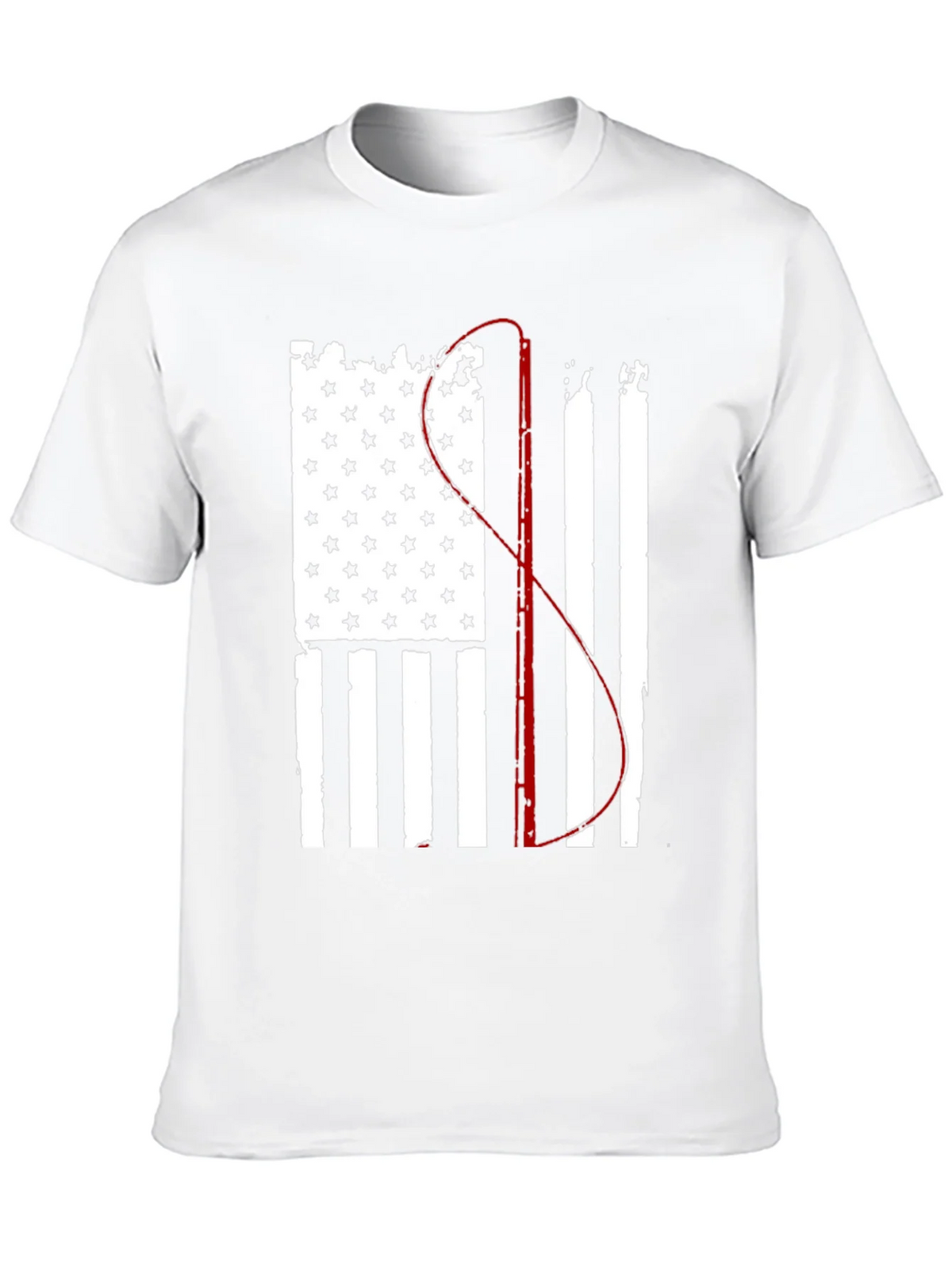 Fishing Flag Graphic Tee - Patriotic Angler product image 8