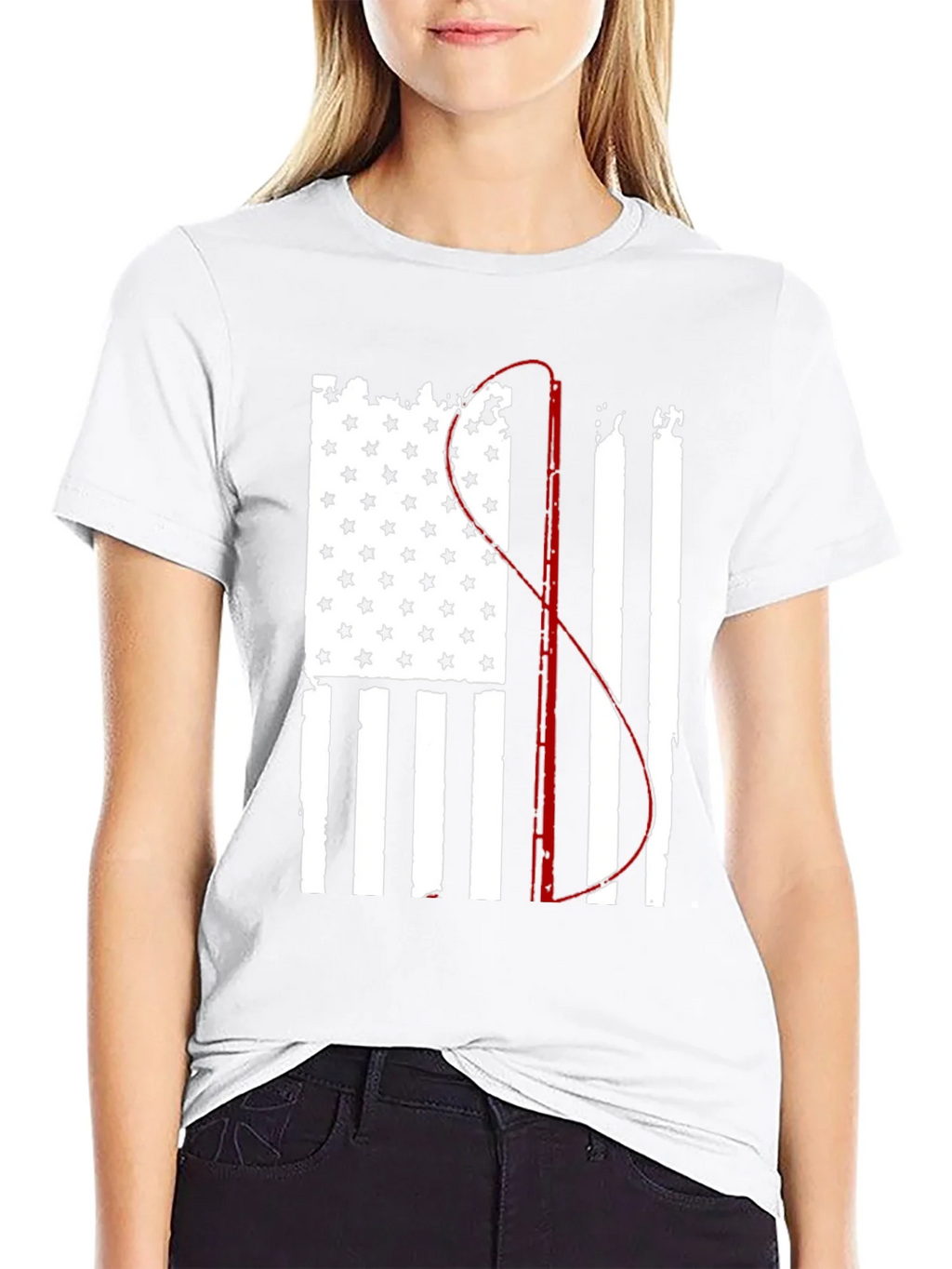Fishing Flag Graphic Tee - Patriotic Angler product image 7