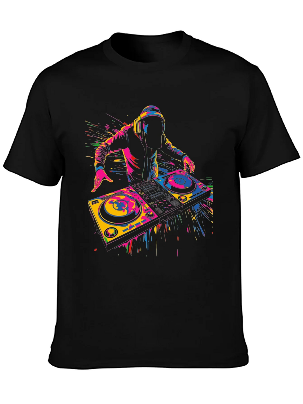 DJ Graphic T-Shirt - Black - Vibrant Design product image 3