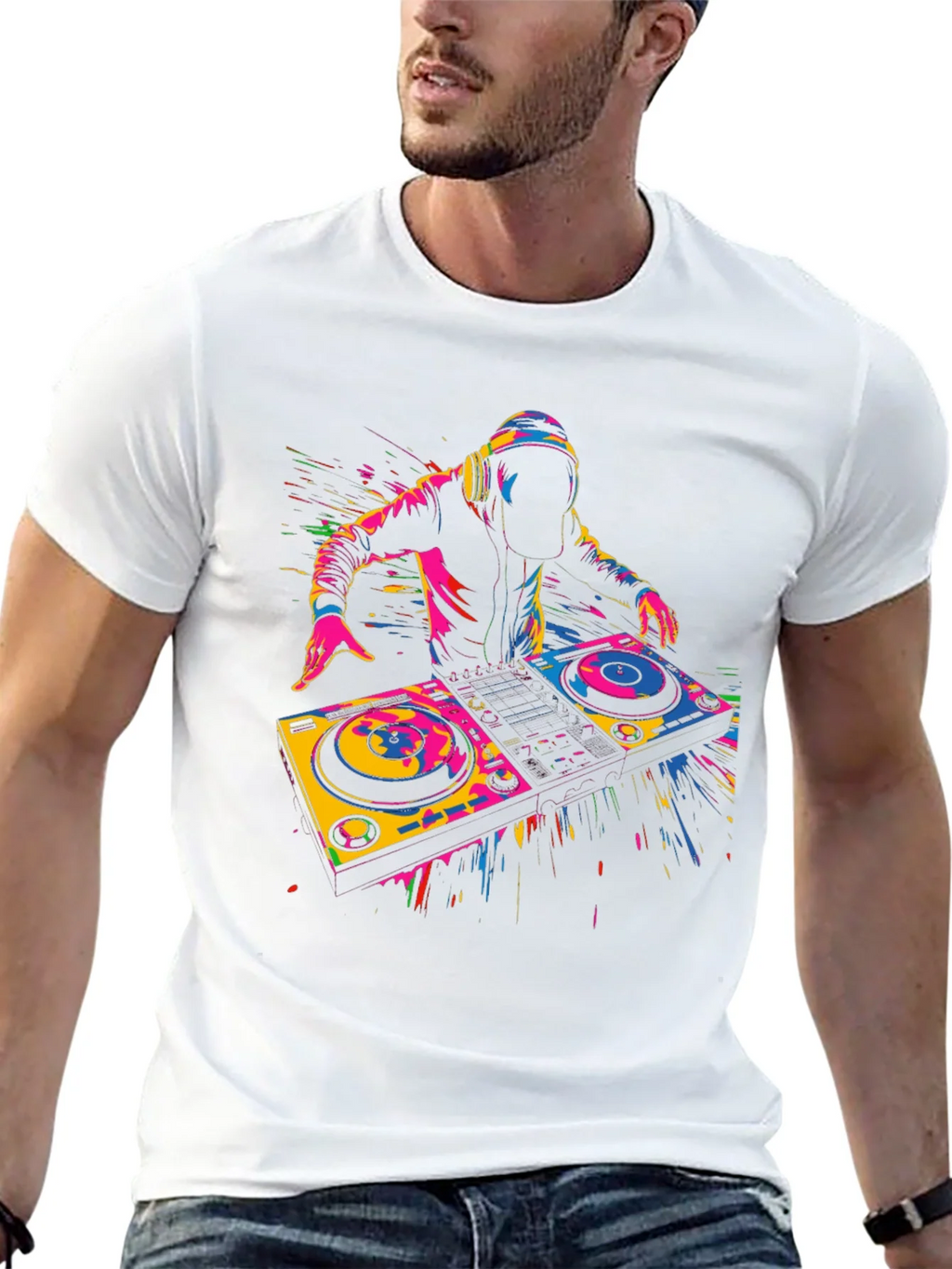 DJ Graphic T-Shirt - Black - Vibrant Design product image 12