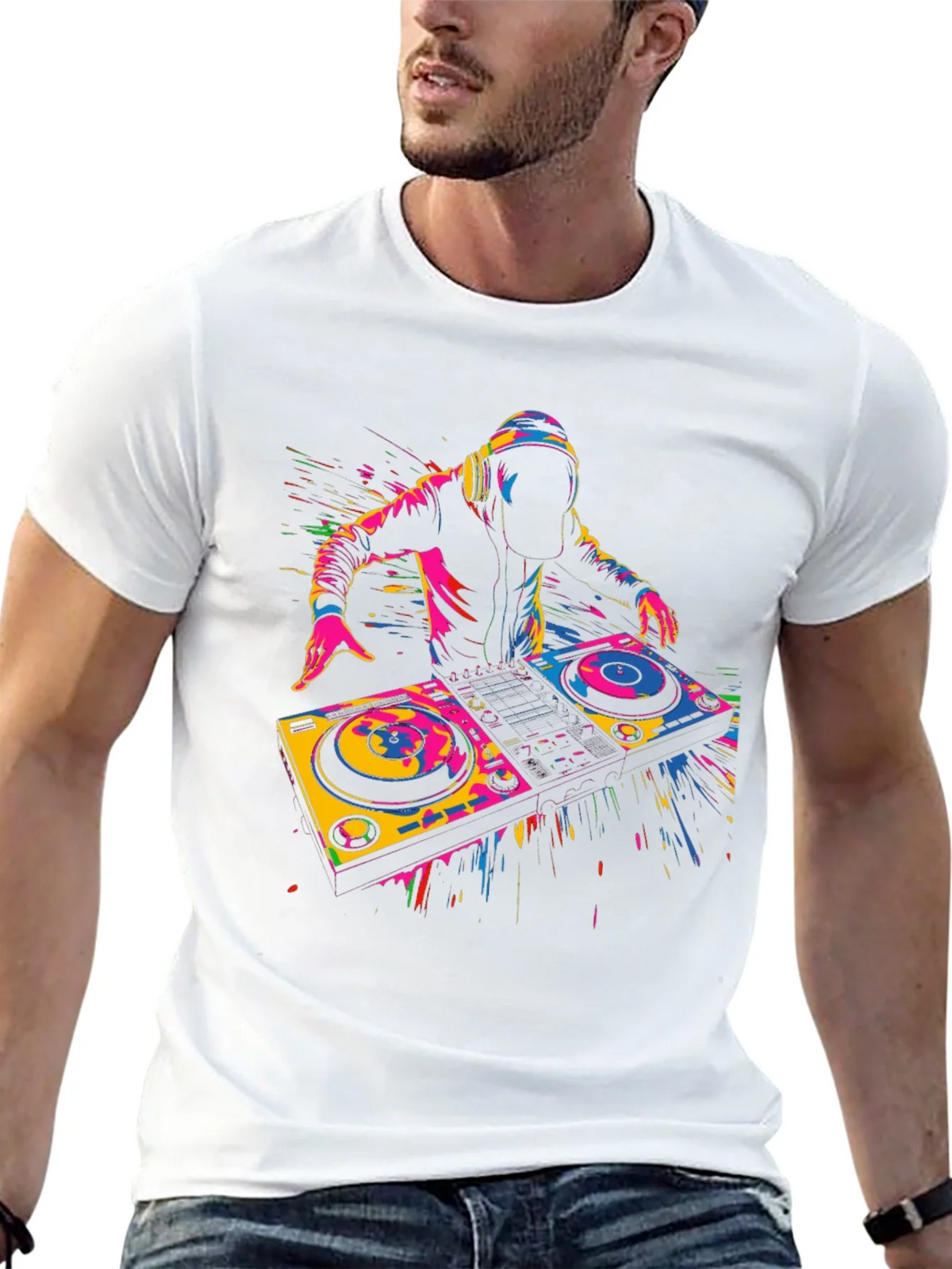 DJ Graphic T-Shirt - Black - Vibrant Design product image 12