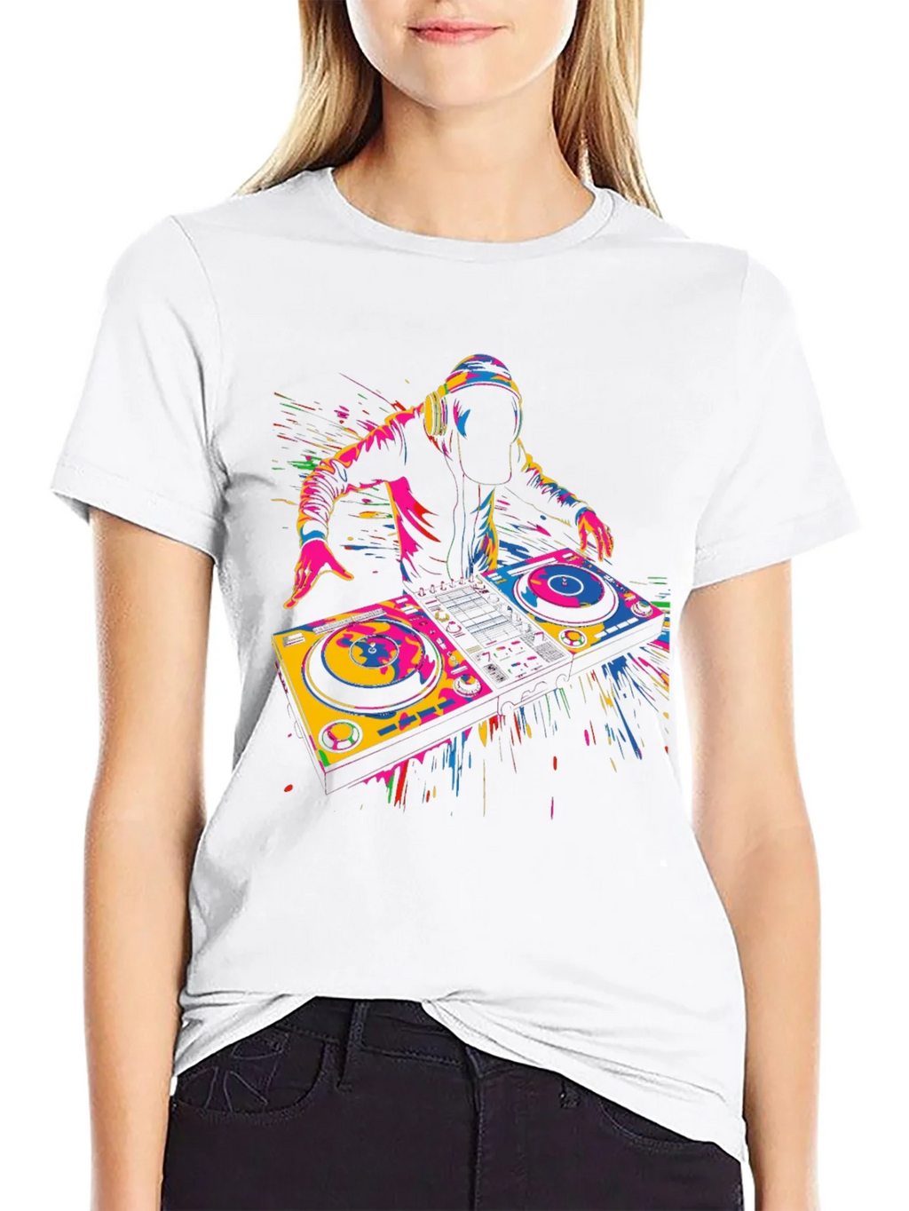 DJ Graphic T-Shirt - Black - Vibrant Design product image 8