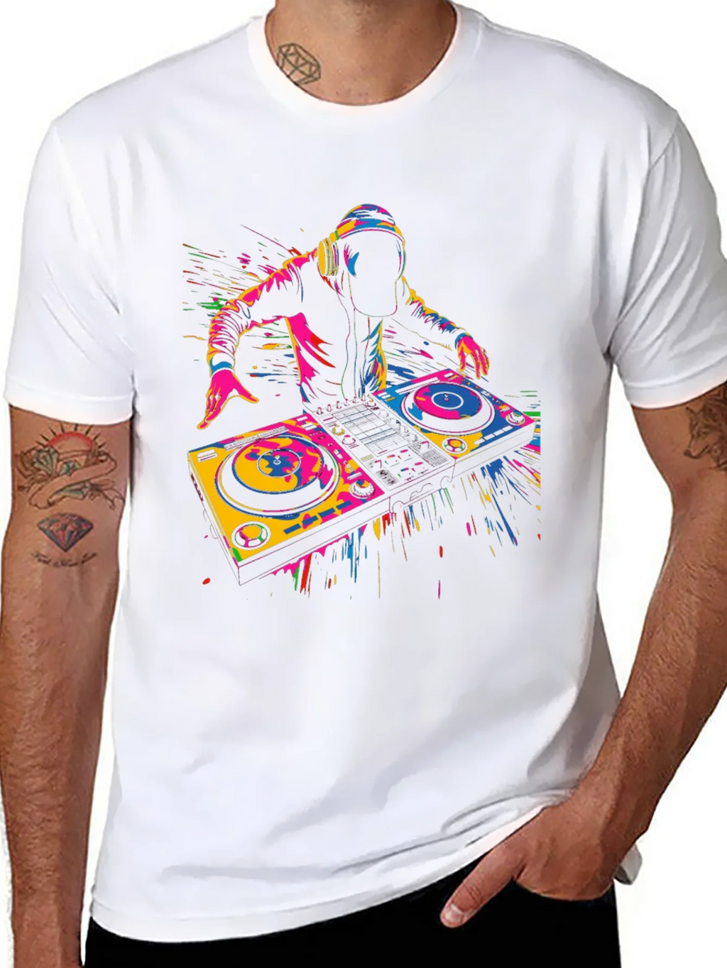 DJ Graphic T-Shirt - Black - Vibrant Design product image 7